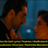 Tum Mere Na Hue Na Sahi Lyrics Thamma